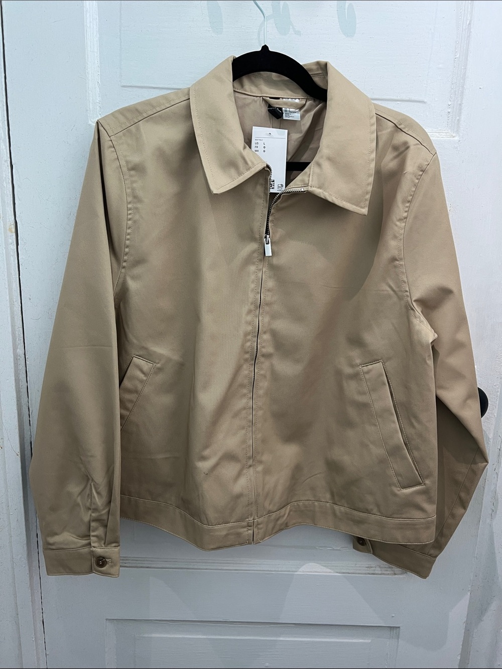 Women’s Zip-Front Jacket in Khaki - Unbranded from H&M